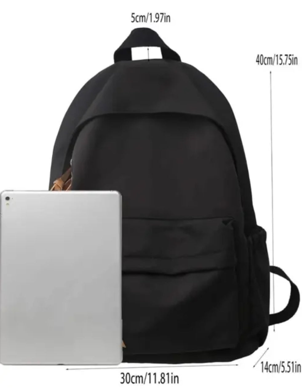 Korean-Style Minimal Canvas Backpack