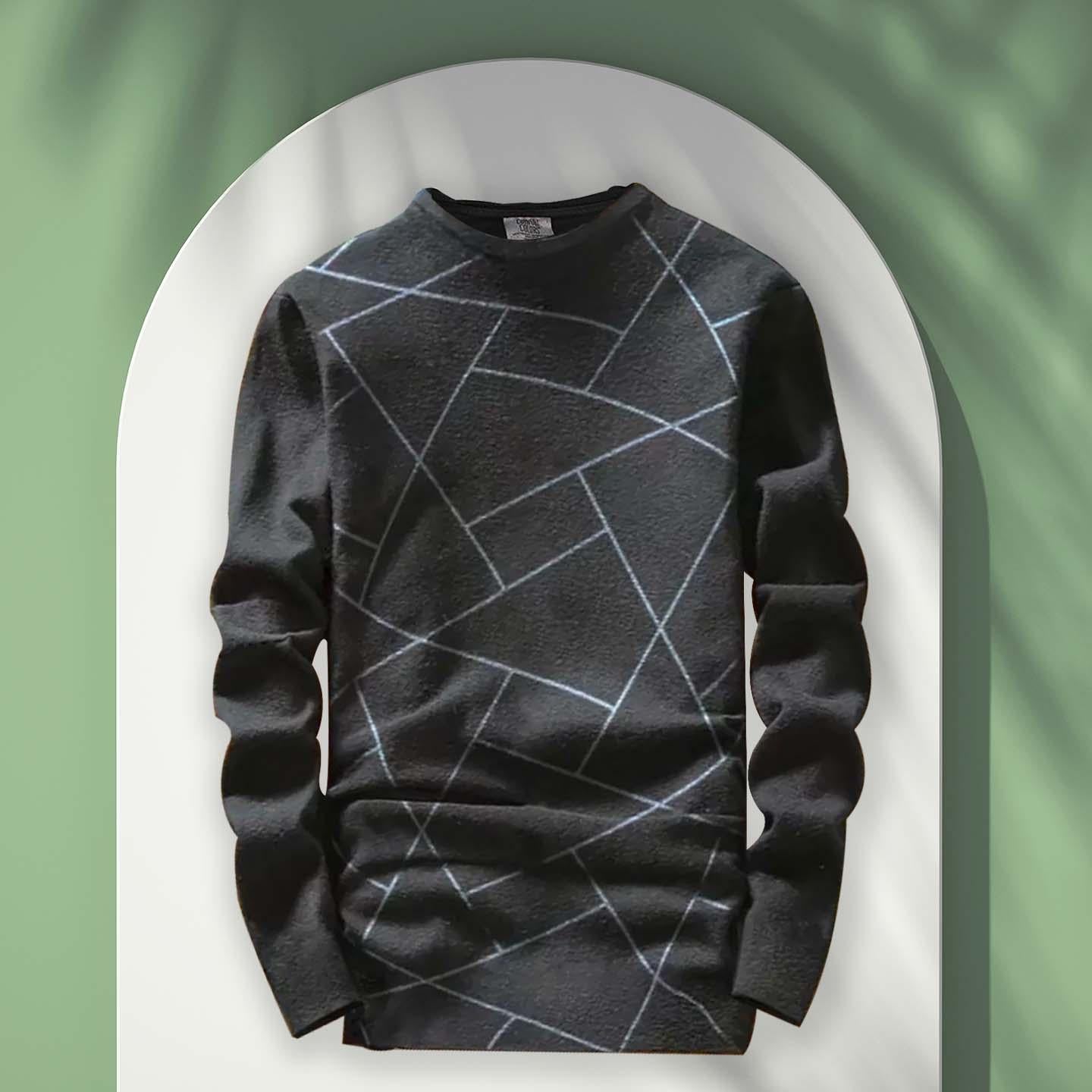 Cotton Blend Stripes Full Sleeves T-Shirt